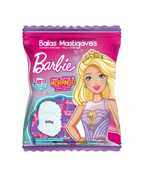 BALA BARBIE MORANGO 600G