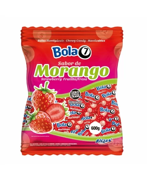 BALA BOLA7 MORANGO 600G