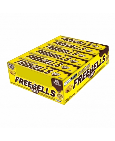 DROPS FREEGELLS PLAY MARACUJA RECH. CHOC 12UN