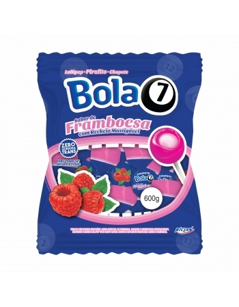 PIRULITO POP MANIA BOLA7 FRAMBOESA 600G