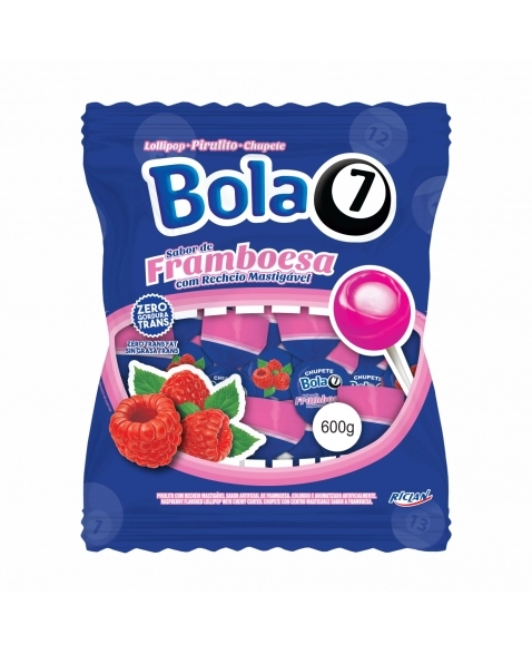 PIRULITO POP MANIA BOLA7 FRAMBOESA 600G