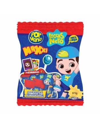 PIRULITO POP MANIA MAXXI LUCCAS NETO FRAMBOESA 672G