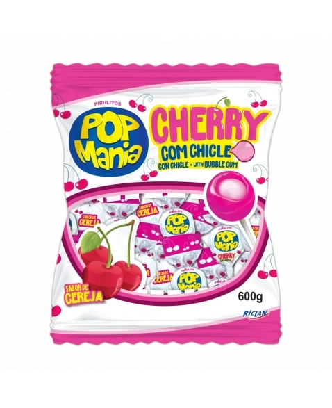 PIRULITO POP MANIA CHERRY 600G