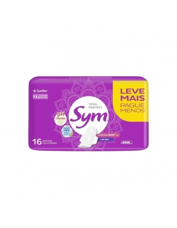 ABSORVENTE SYM SUAVE C/ABAS (LEVE+/PG-) C/6UN