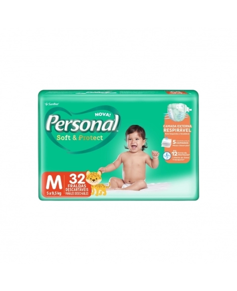 FRALDA PERSONAL SOFT&PROTECT (M) C/32UN