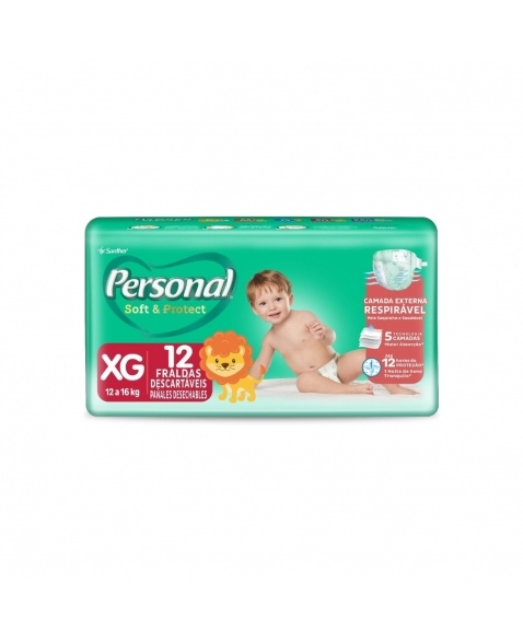 FRALDA PERSONAL SOFT&PROTECT (XG) C/12UN