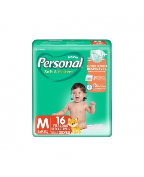 FRALDA PERSONAL SOFT&PROTECT JUMBINHO (M) C/16UN