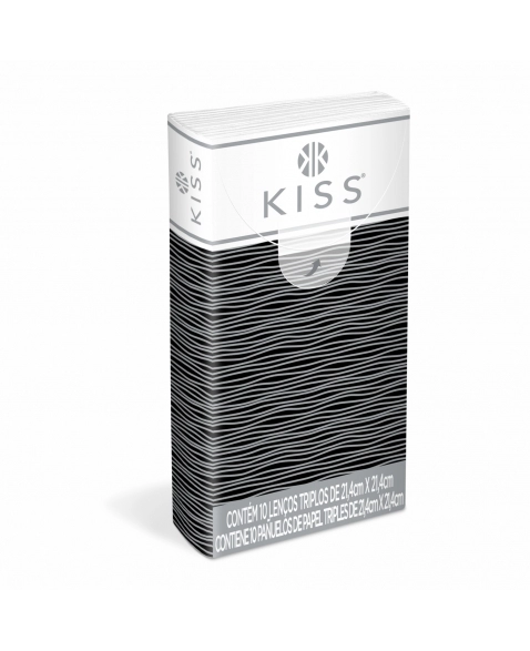 LENÇO DE PAPEL KISS FOLHA TRIPLA BOLSO 8X28UN