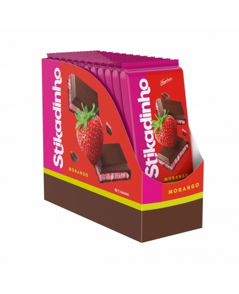 CHOCOLATE STIKADINHO MORANGO (BARRINHA) 12X70G