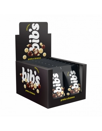 CONFEITO BIBS CHOC PRETO E BRANCO 18X40G