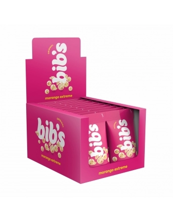 CONFEITO BIBS MORANGO EXTREME 18X40G