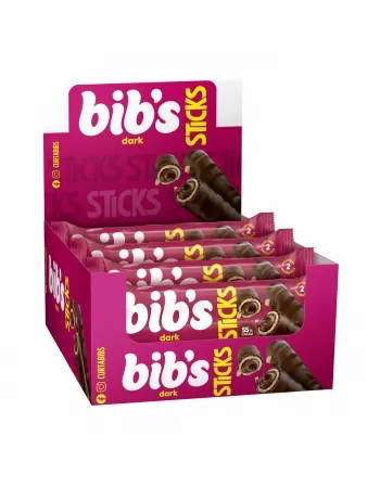 CHOCOLATE BIBS STICKS DARK 16X32G