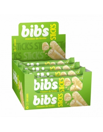 CHOCOLATE BIBS STICKS MOUSSE LIMAO 16X32G