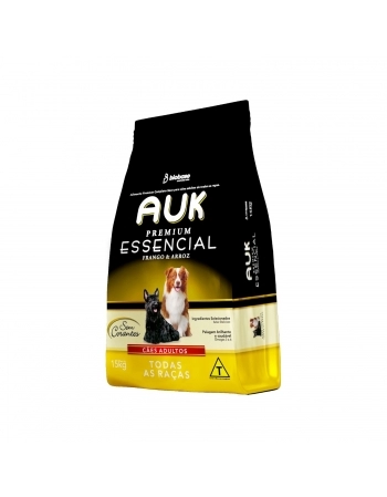 RAÇÃO AUK PREMIUM ESSENCIAL TODAS RAÇAS 15 KG