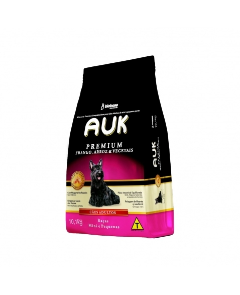 RAÇÃO AUK PREMIUM RAÇAS MINI E PEQUENAS 10,1 KG