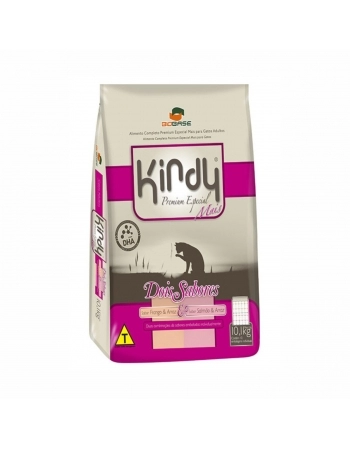 RAÇÃO KINDY DUO SALMÃO/ARROZ 10,1 KG