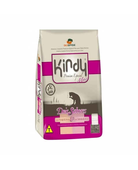 RAÇÃO KINDY DUO SALMÃO/ARROZ 10,1 KG