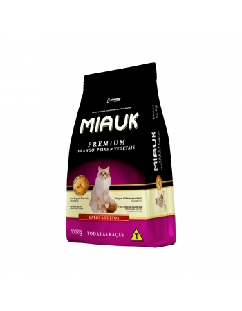 RAÇÃO MIAUK PREMIUM FRANGO-PEIXE-VEGETAIS 10,1 KG