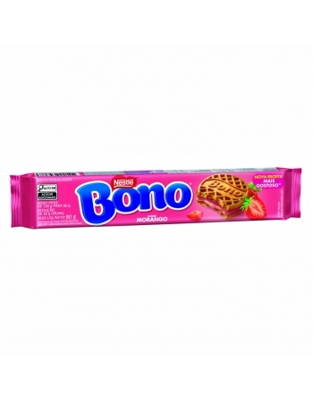 BISCOITO RECHEADO BONO MORANGO 90G