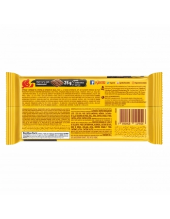 BARRA DE CHOCOLATE GAROTO MEIO AMARGO 16X80G